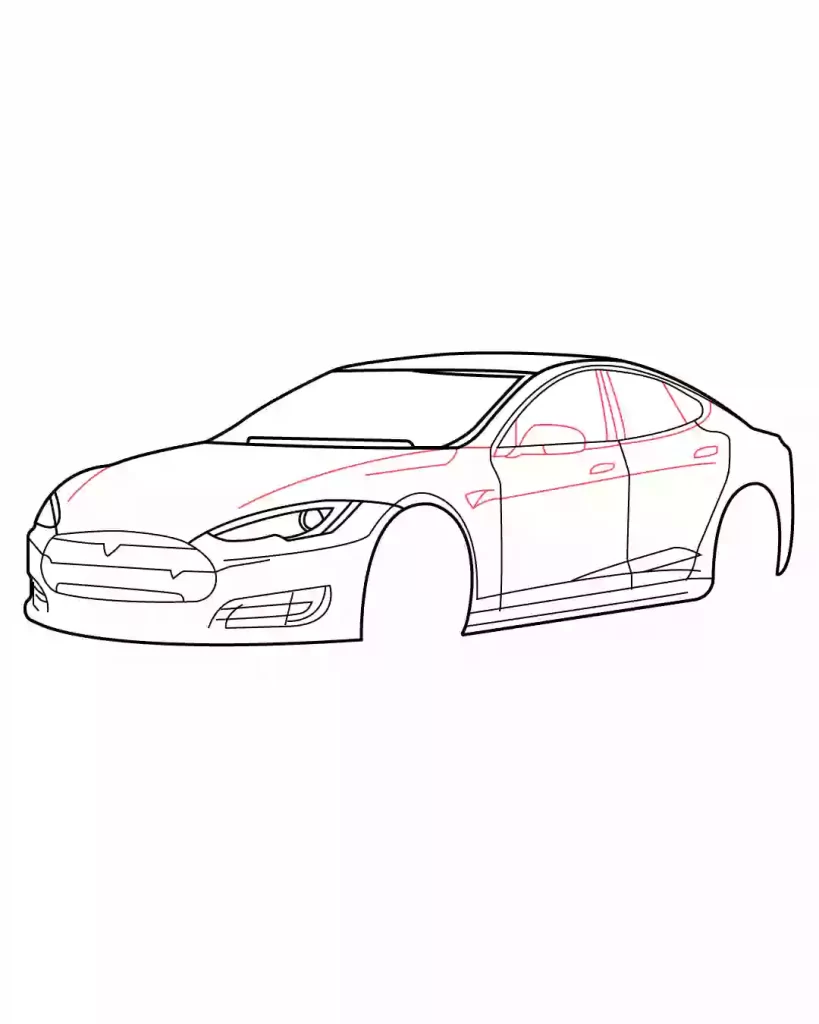 How-to-Draw-a-Tesla-in-Simple-steps-for-beginners