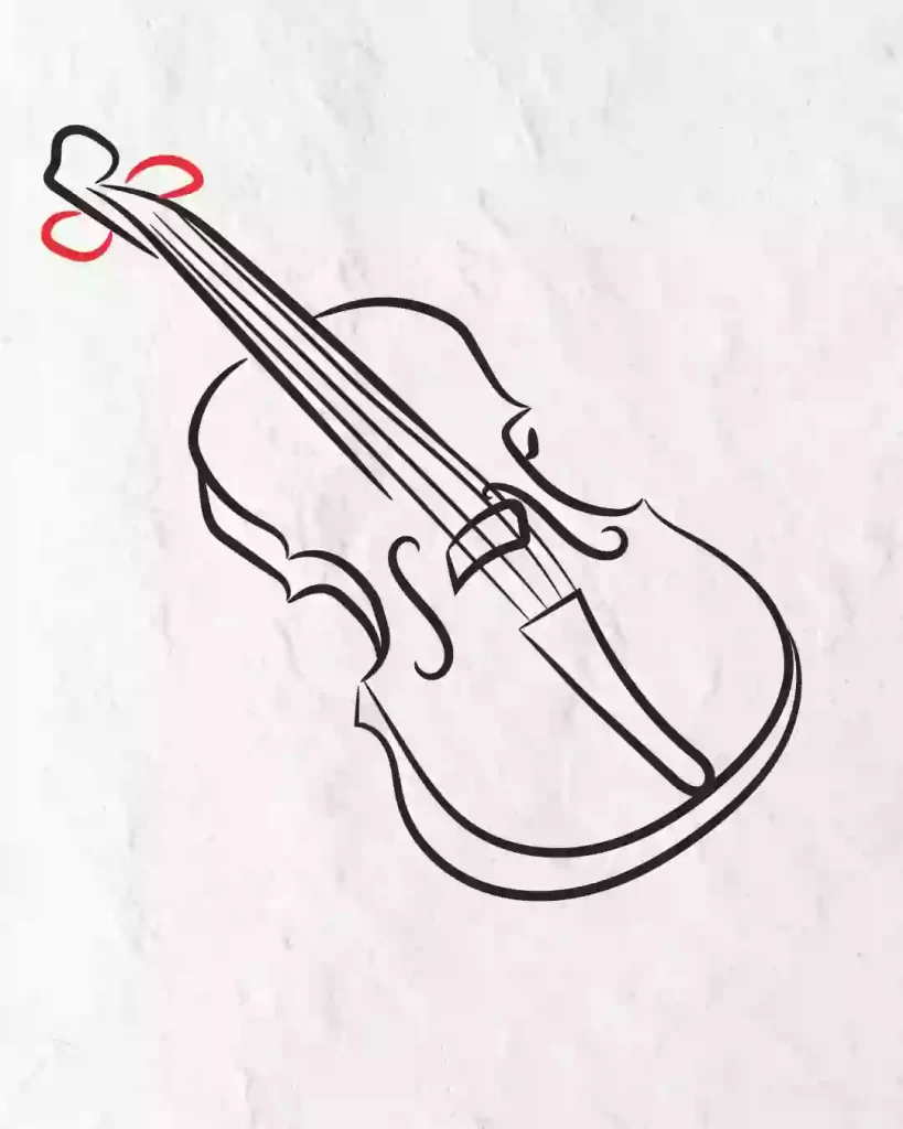 simple violin drawing