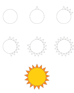 Read more about the article How to draw sun in simple and easy step by steps for beginners