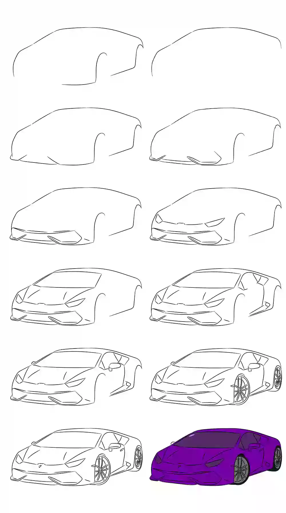 How To Draw a SciFi Sports Car