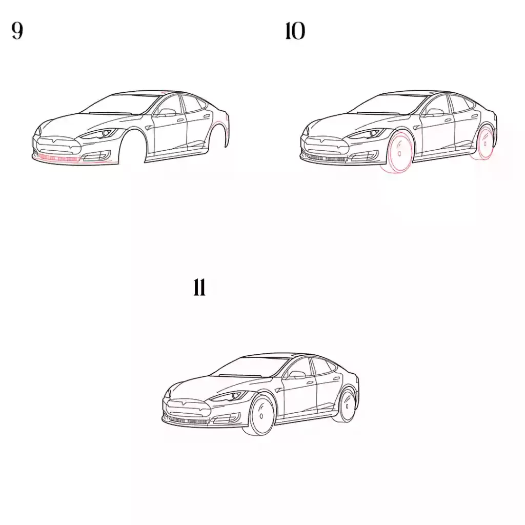 How-to-Draw-a-Tesla-in-Simple-steps-for-beginners