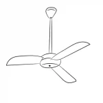 How-to-draw-Ceiling-Fan-in-simple-steps-for-beginners