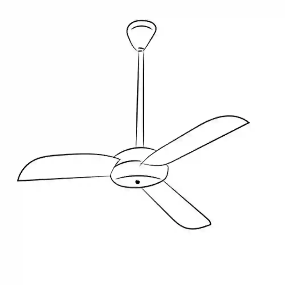How To Draw Ceiling Fan In Simple Steps For Beginners
