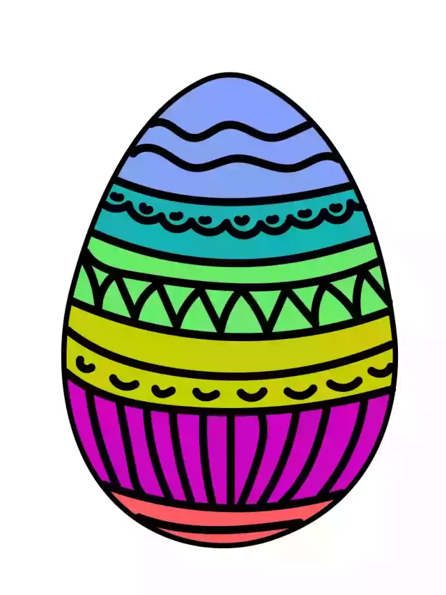 How to draw an Easter egg in simple steps for beginners