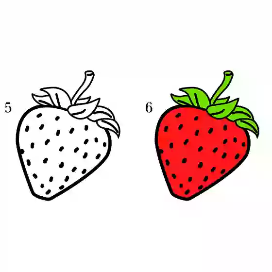 How-to-draw-a-Strawberry-in-simple-step-for-beginners