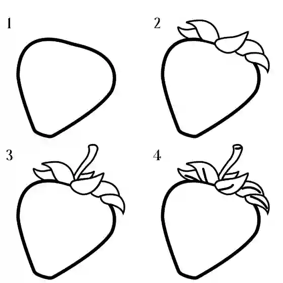 How-to-draw-a-Strawberry-in-simple-step-for-beginners