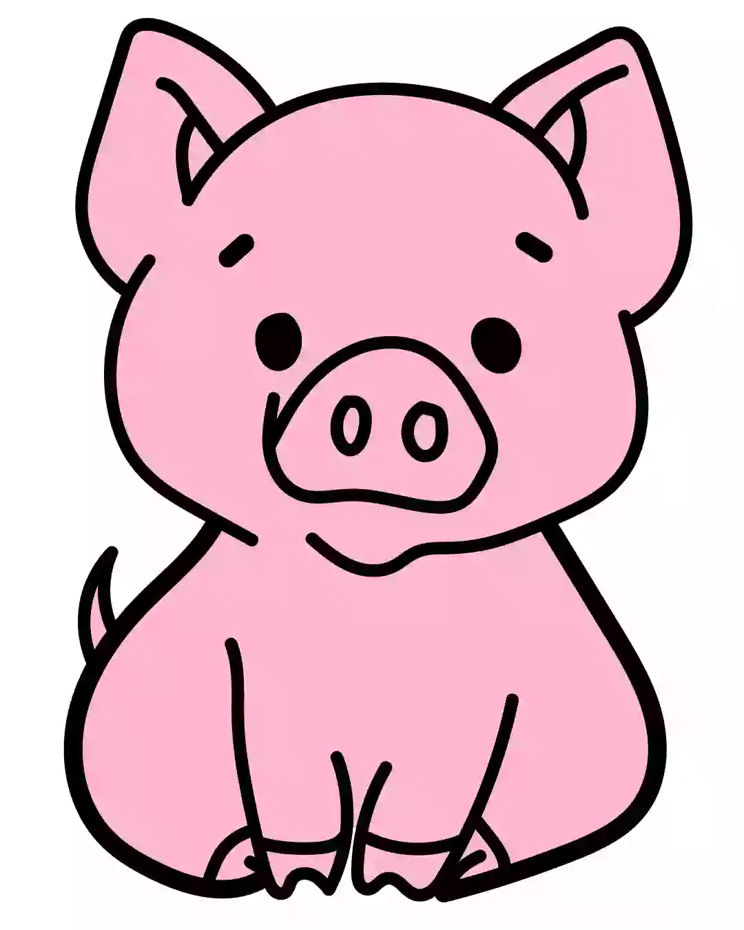 How To Draw A Simple Pig