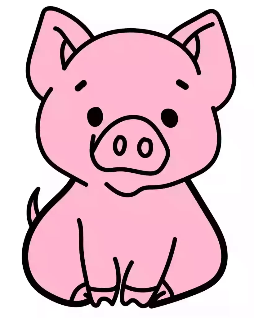 How-to-Draw-Pig-in-Simple-and-steps-Guide