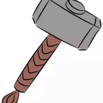 How to Draw Thor Hammer in Simple and Easy Steps