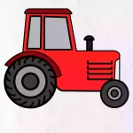 How to Draw Tractor in Simple and easy step by steps