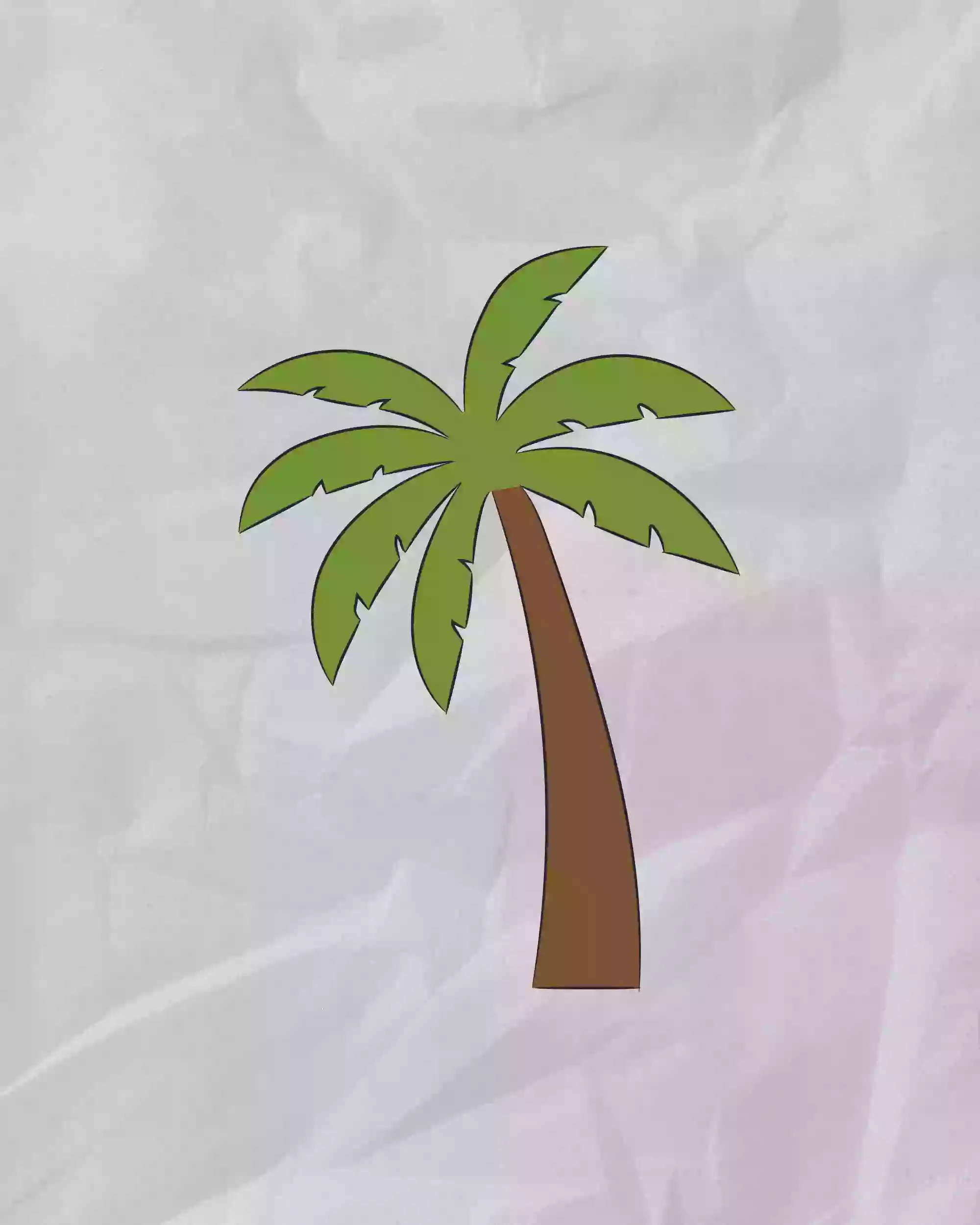 How to Draw a Palm Tree - EASY Step by Step Tutorial