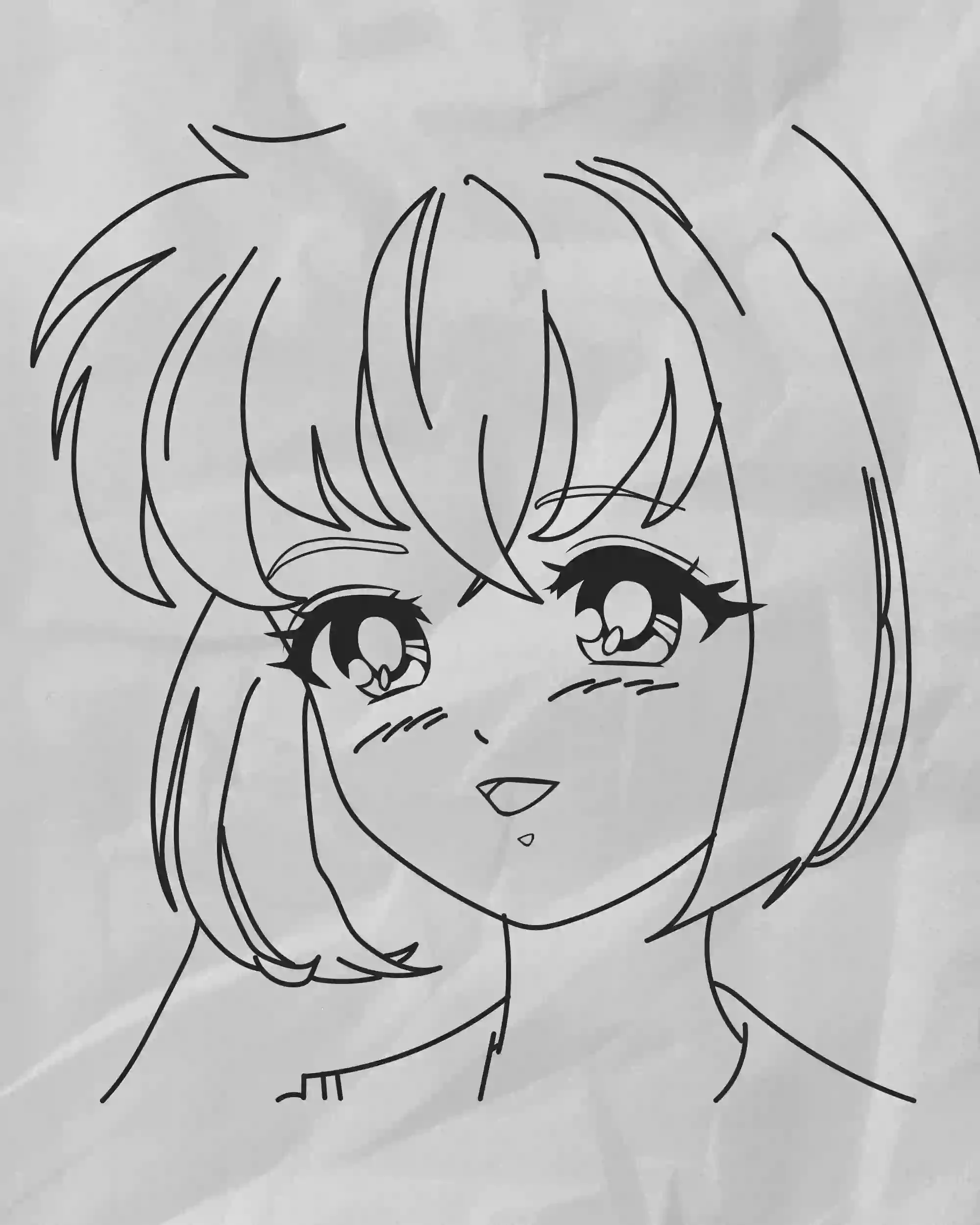 How To Draw A Cute Anime Face Step by Step Drawing Guide by maryann   DragoArt