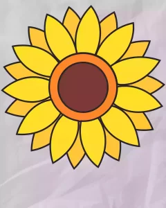 How-to-Draw-a-Sunflower