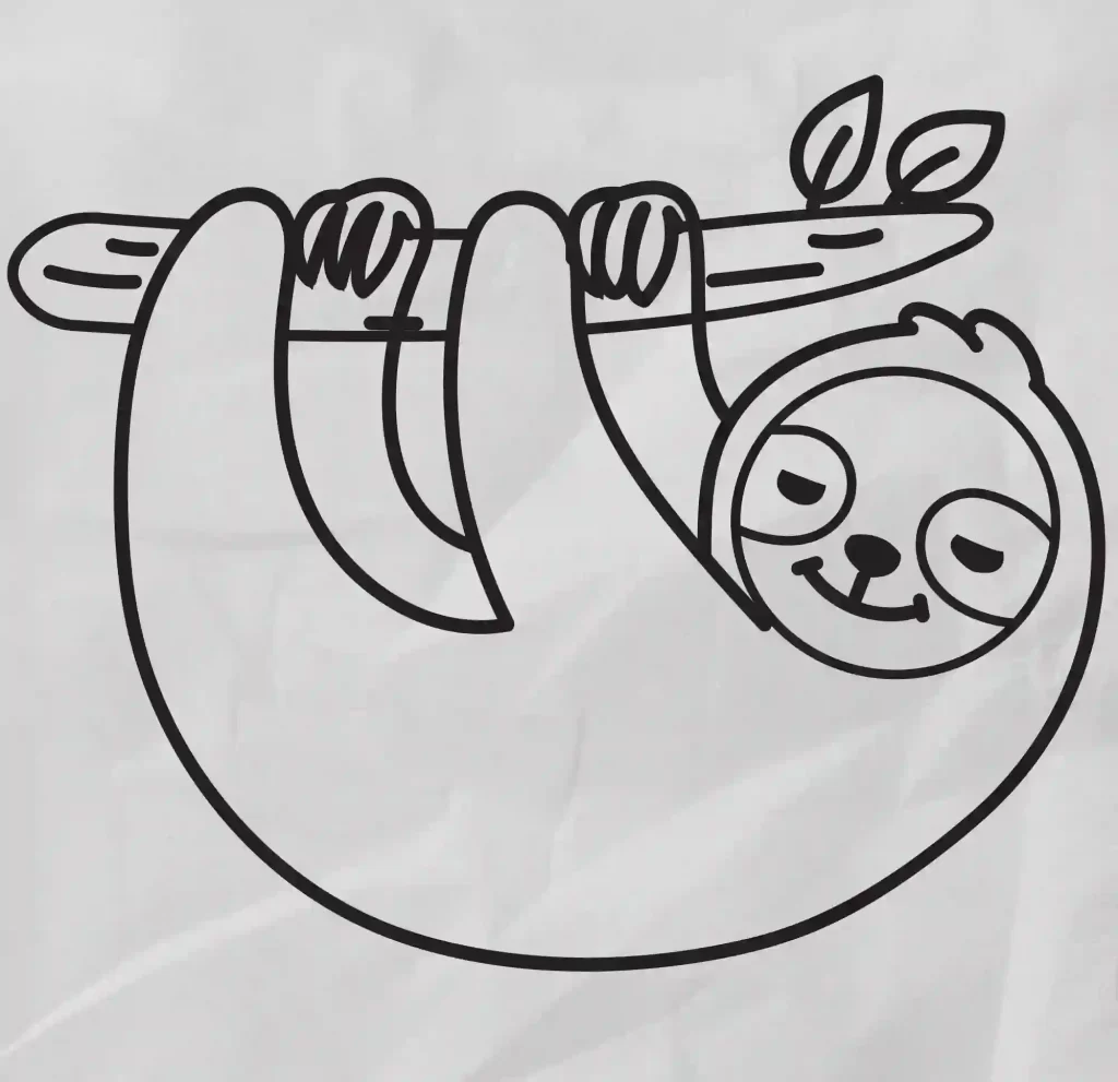 How-To-Draw-A-Cartoon-Sloth