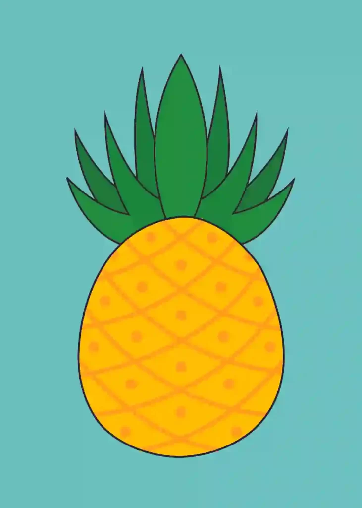 How To Draw A Pineapple - Easy Drawing Tutorial 
