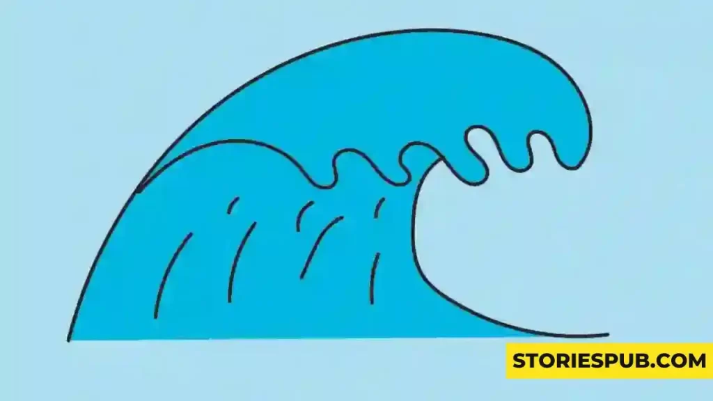 how to draw a tsunami