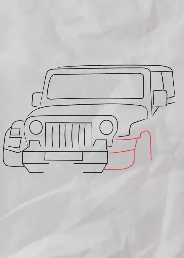 how-to-draw-mahindra-thar