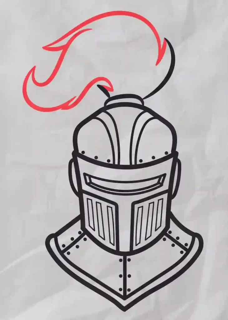 How To Draw A Knight Helmet Easy Drawing Storiespub