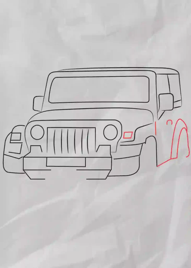 how-to-draw-mahindra-thar