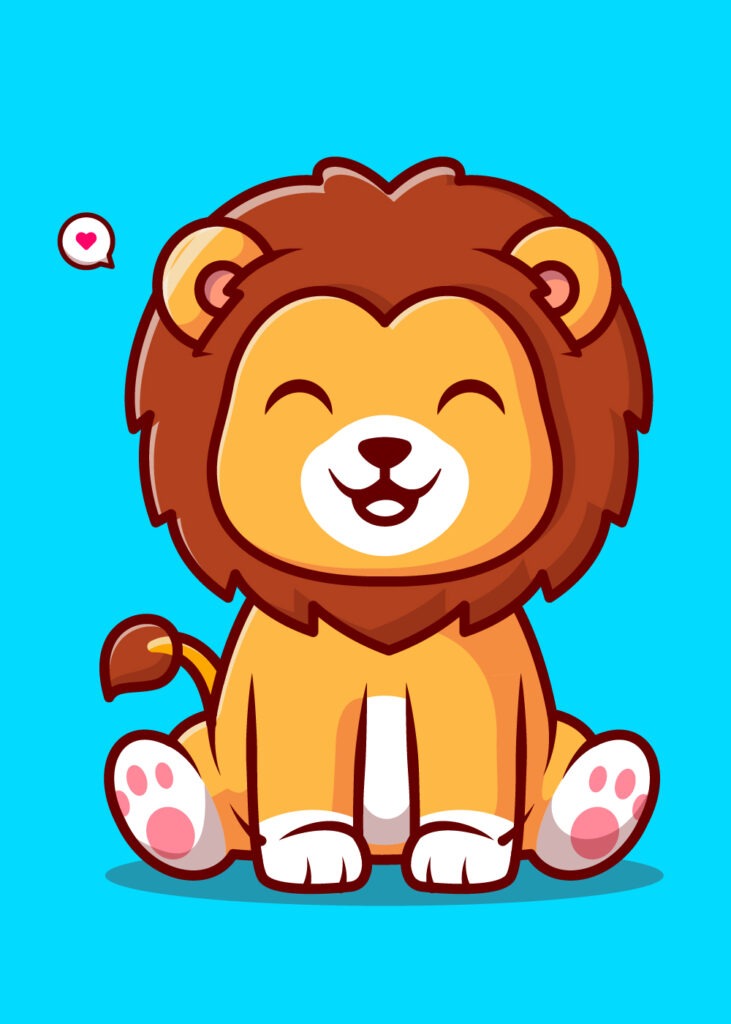 How To Draw A Baby Lion - Step By Step | Storiespub