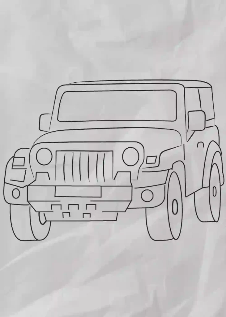 Swastik turns into Mahindra Thar Drawing // Easy Thar drawing - YouTube