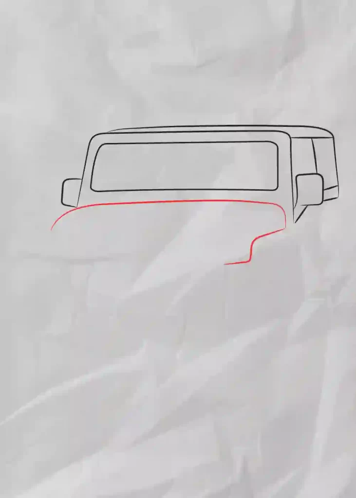 how-to-draw-mahindra-thar