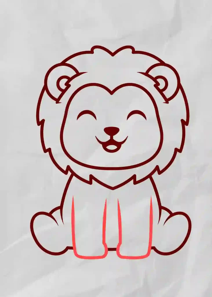 Rabbit facing angry lion coloring page for kids