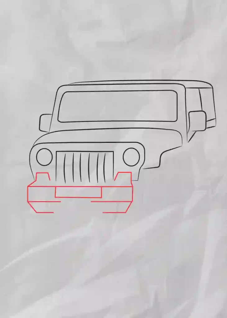 how-to-draw-mahindra-thar