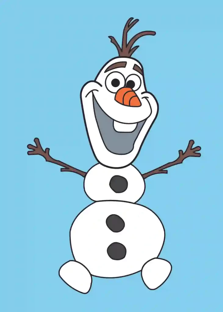 How To Draw Olaf Easy Drawing Storiespub