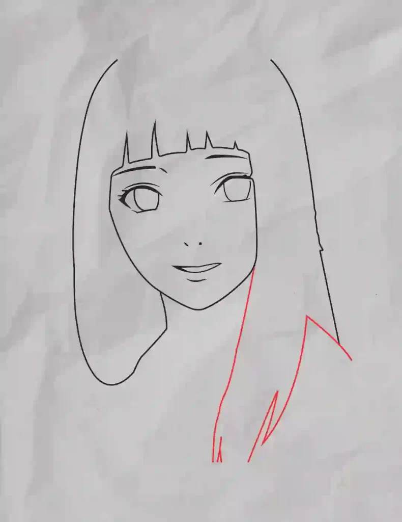 How To Draw Hinata Character | Step By Step 