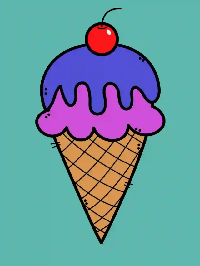 How to Draw Ice Cream Cone | Step By Step