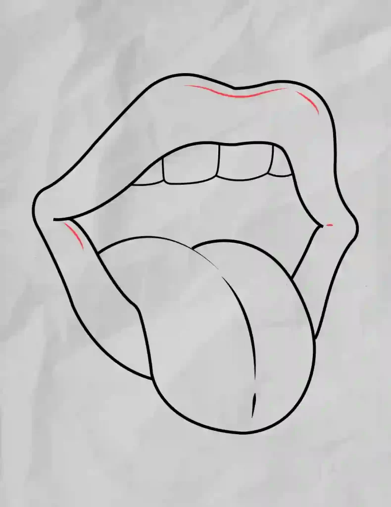 How-to-Draw-a-Mouth-and-Tongue