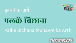 Read more about the article पलकें बिछाना मुहावरे का अर्थ | Palke Bichana Muhavre ka Arth