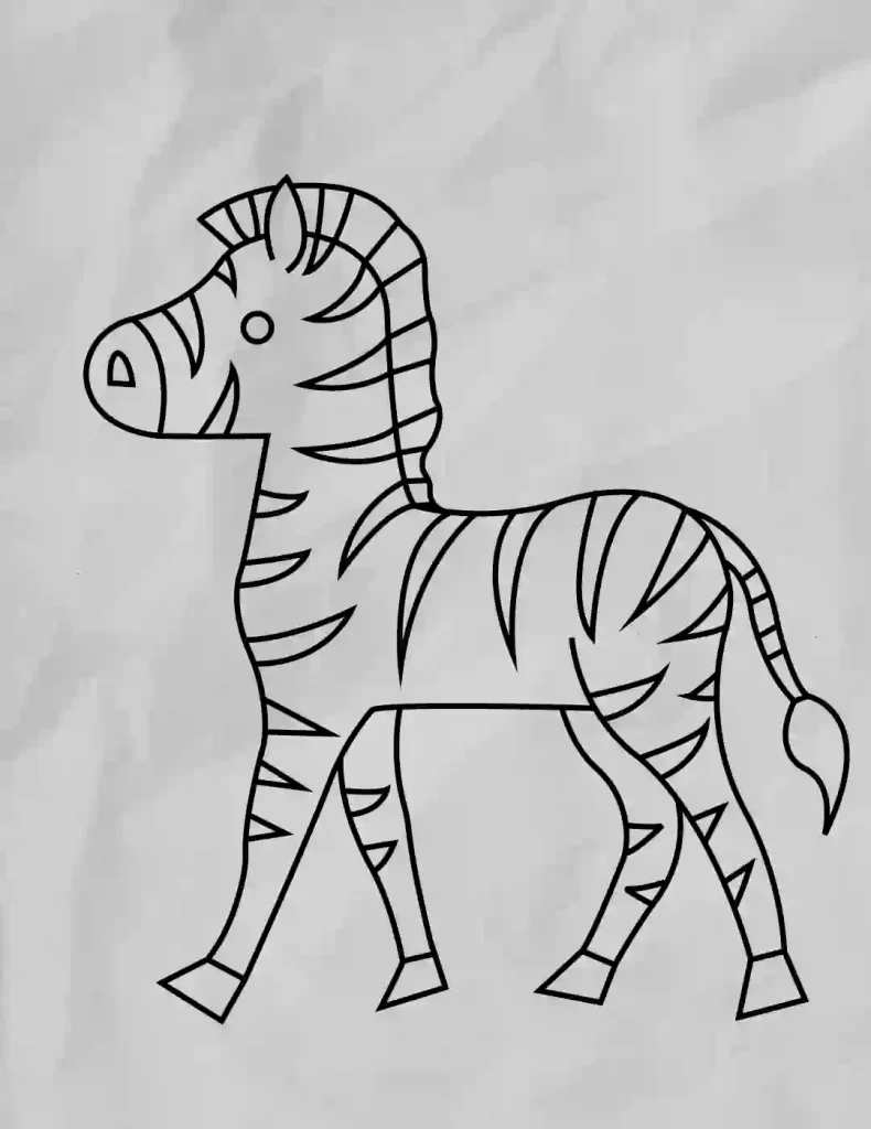 zebra drawings for kids