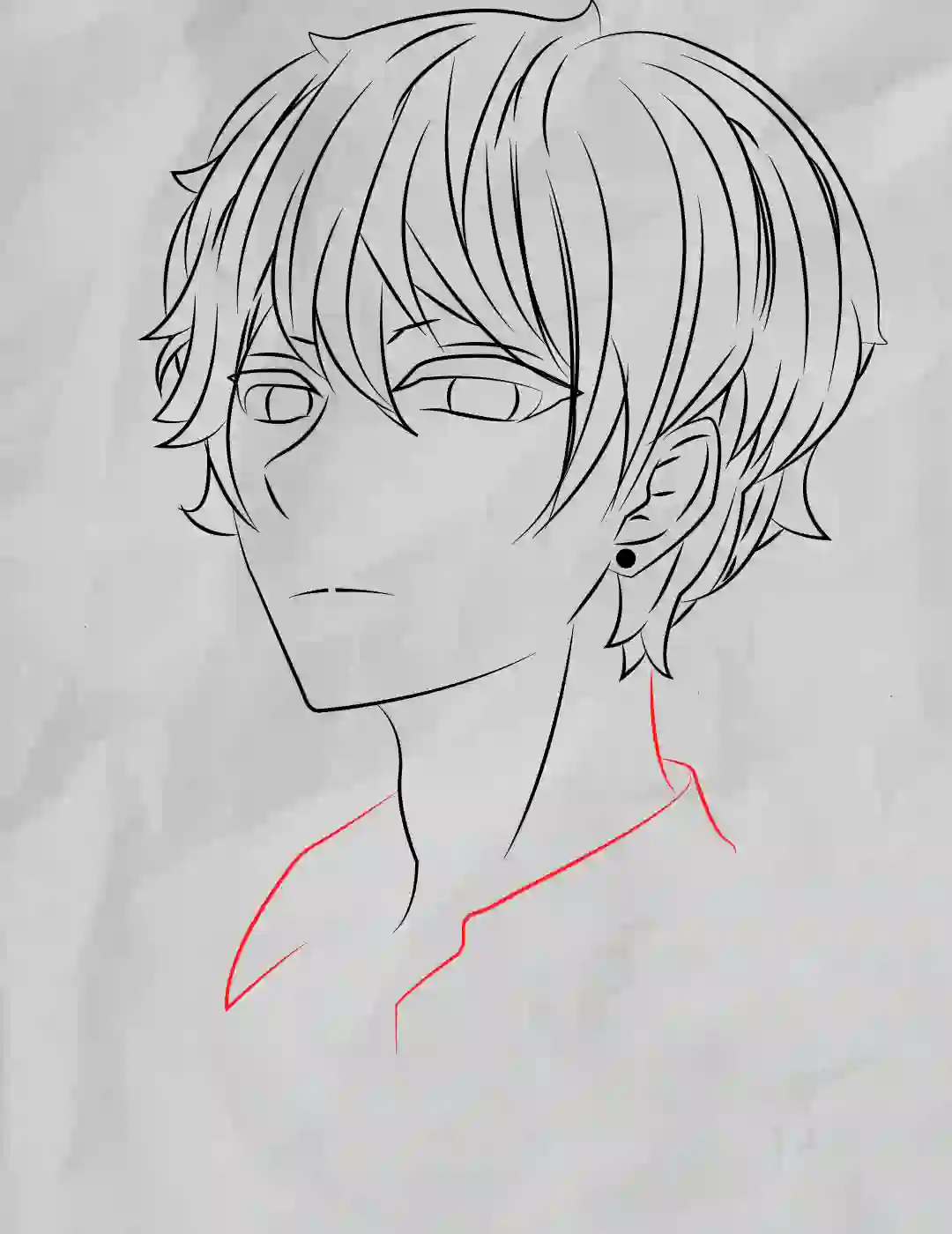 anime boy sideview by kashi4 on DeviantArt