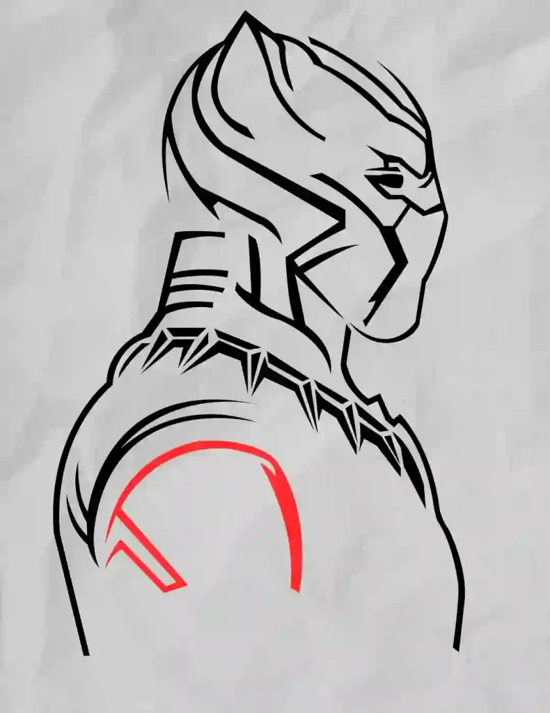 How-To-Draw-Black-Panther 