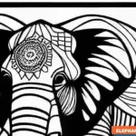 Elephants coloring pages | For kids