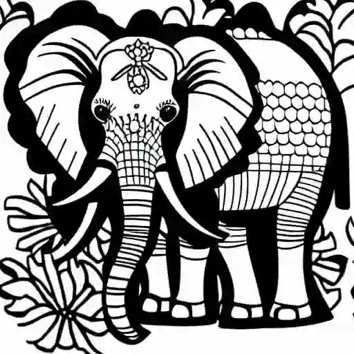 Elephants-coloring-pages