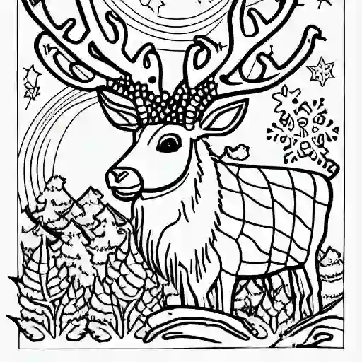 Reindeer-coloring-pages