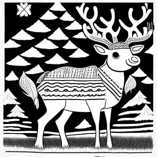 Reindeer-coloring-pages