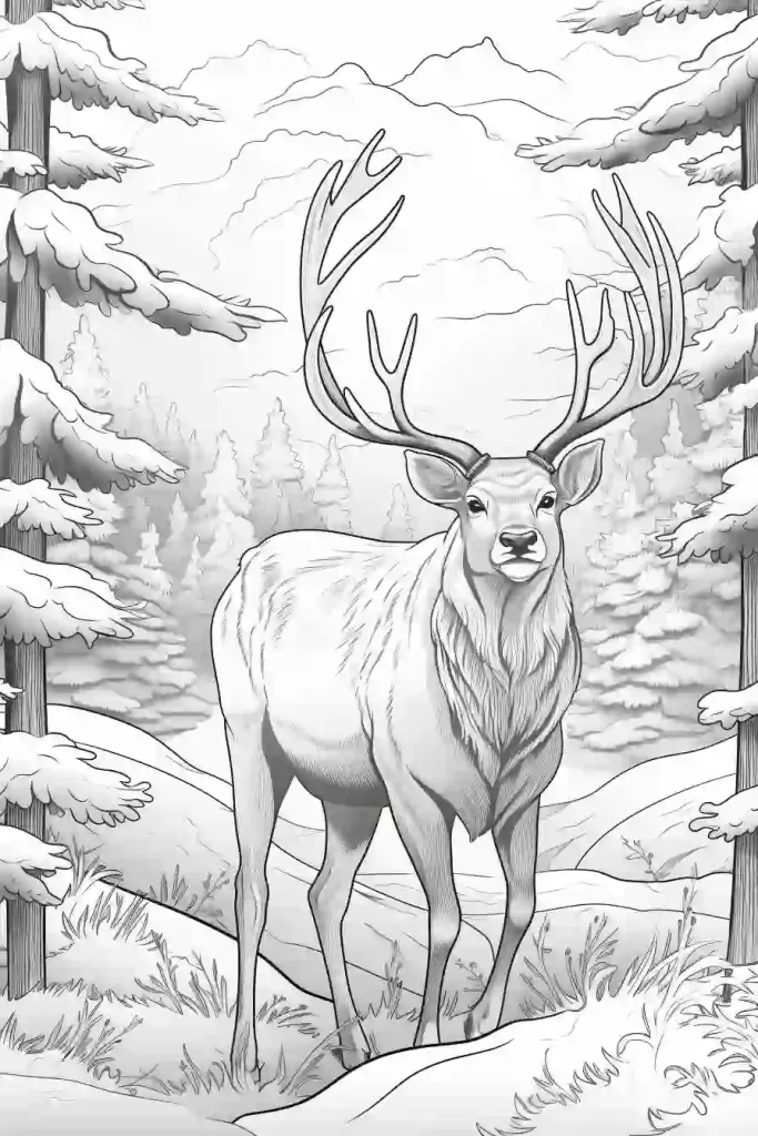 Reindeer-Coloring-Pages