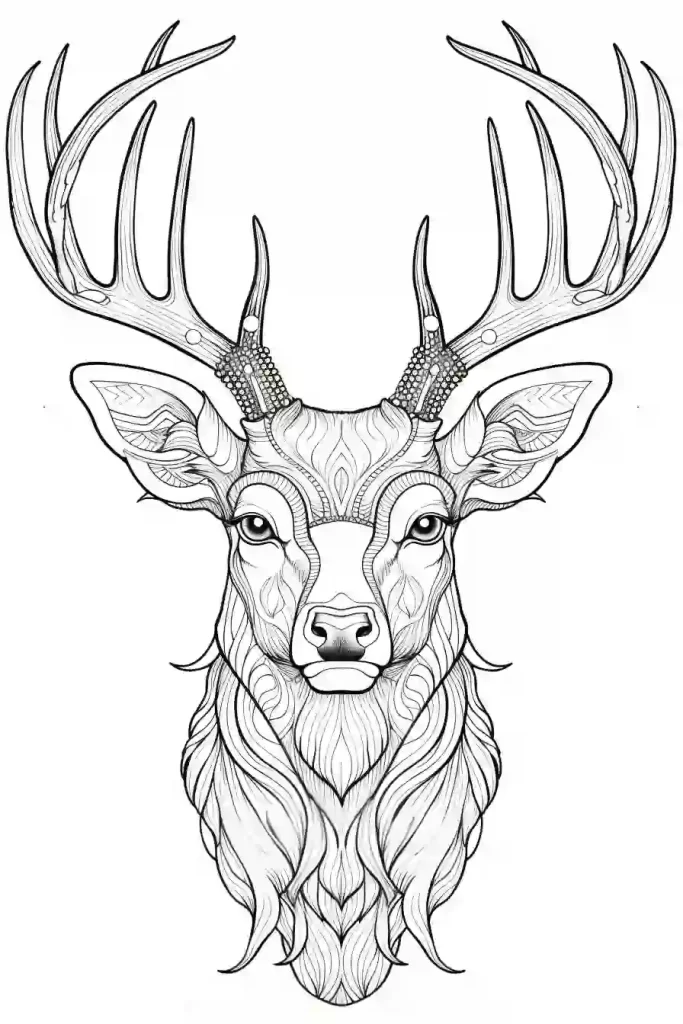 Reindeer-Coloring-Pages