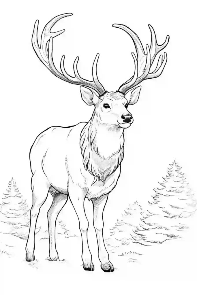 Reindeer-Coloring-Pages