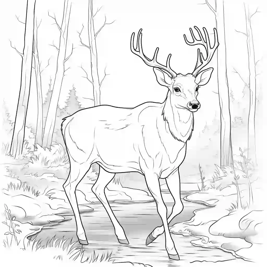 Deers-coloring-pages 