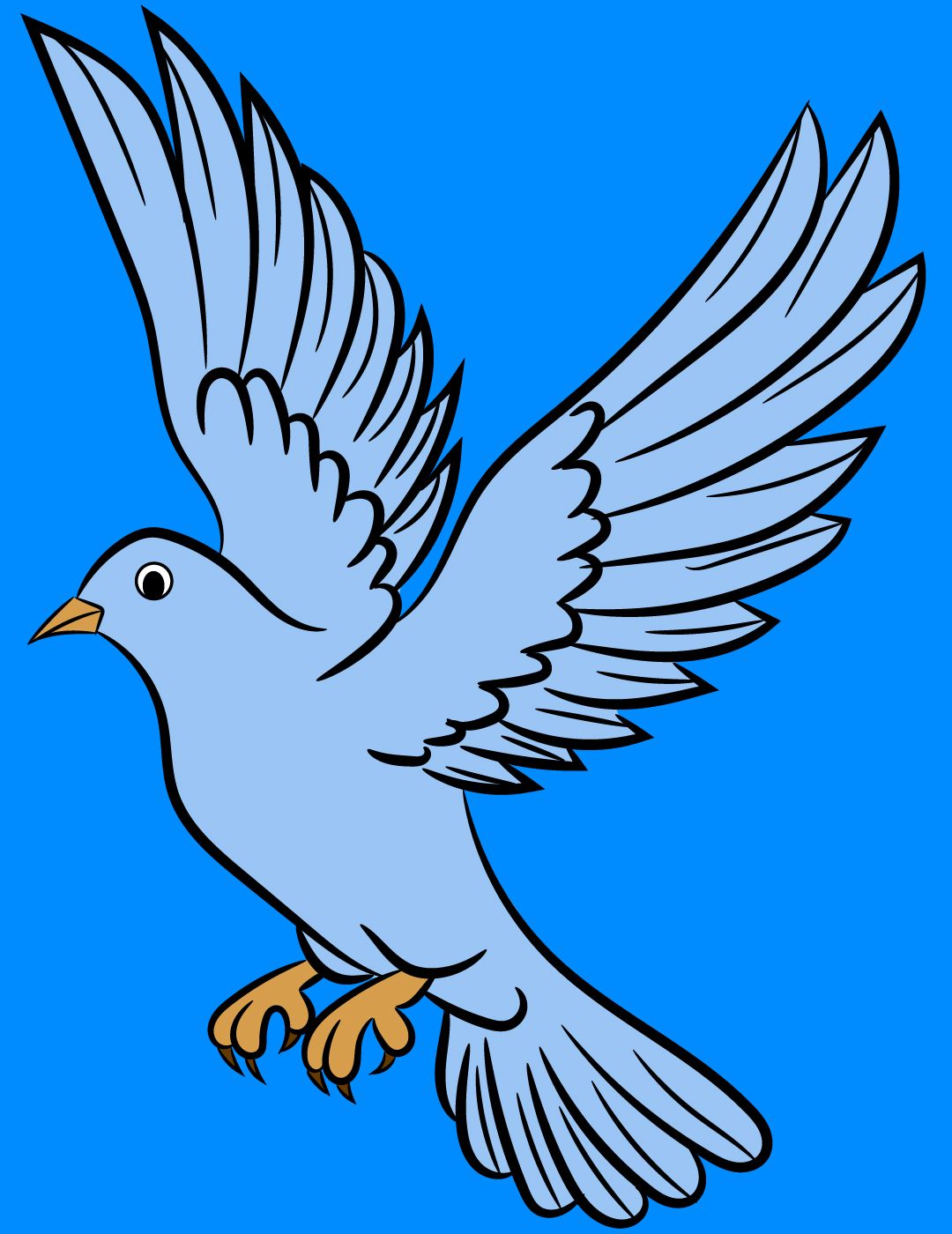 How To Draw A Flying Dove Bird Step By Step Storiespub