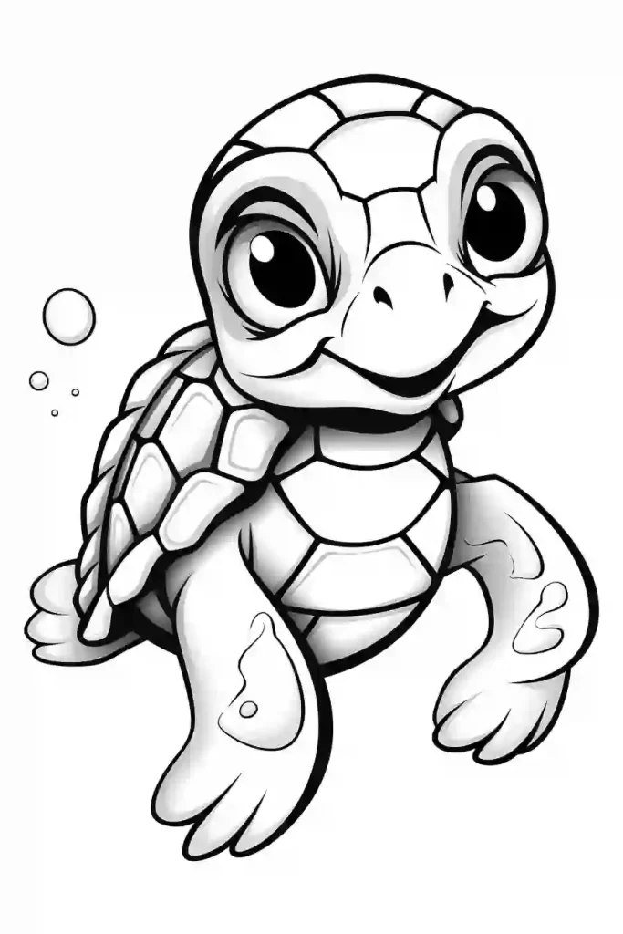 Baby-Sea-Turtle-Coloring-Page