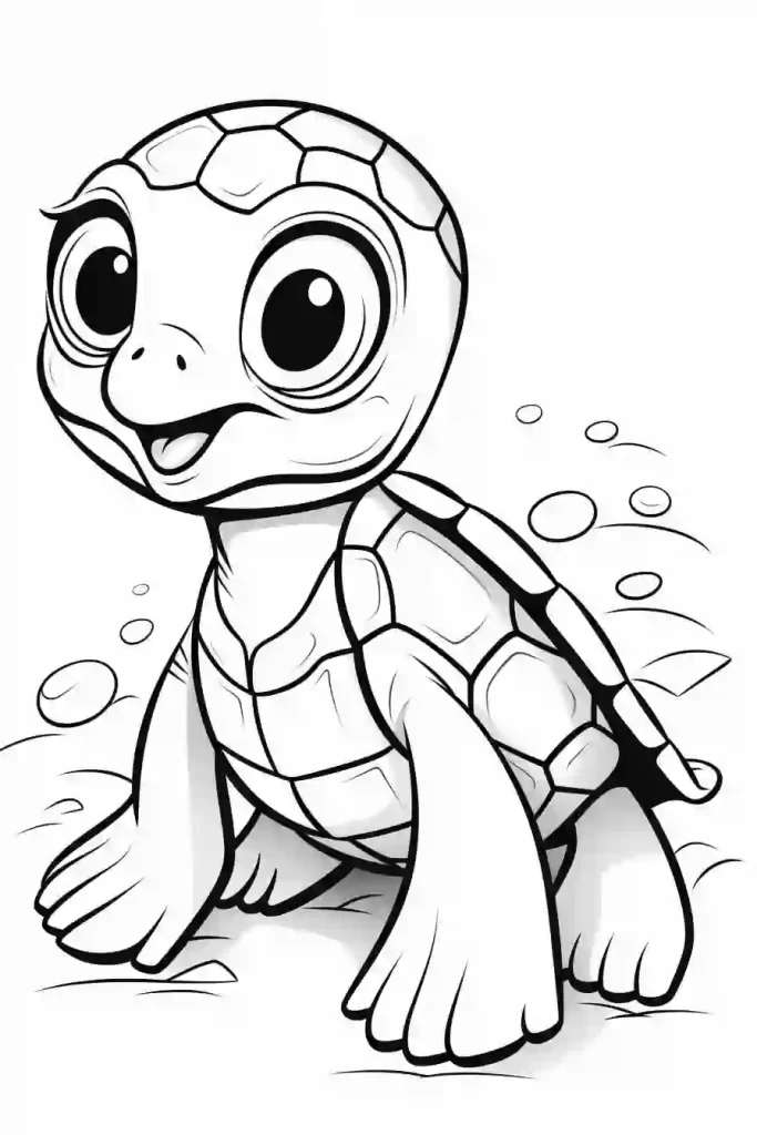 Baby-Sea-Turtle-Coloring-Page
