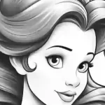 Belle Disney Princess Coloring Pages For Kids