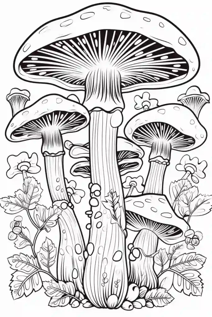 Mushroom-Coloring-Pages