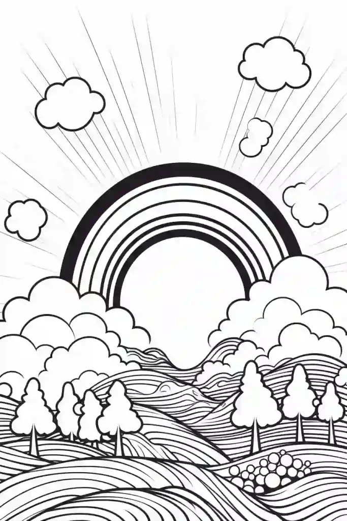 Rainbow-coloring-pages